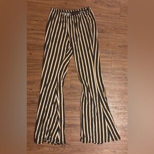 Hipster style flare striped pants